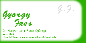 gyorgy fass business card